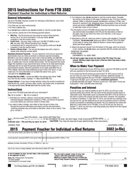 Fillable Form California Payment Voucher For Individual E Filed