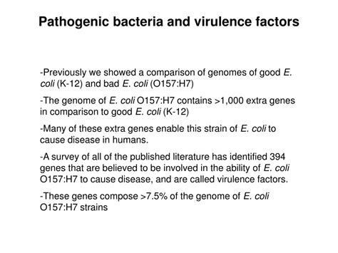 Ppt Dissecting Virulence Of E Coli O157h7 Using Genome Alignments