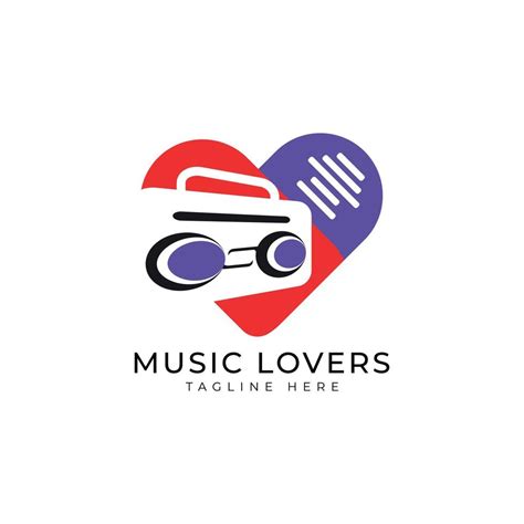 Music Lovers Logo Design Radio And Heart Shape Logo Concept 7126232 Vector Art At Vecteezy