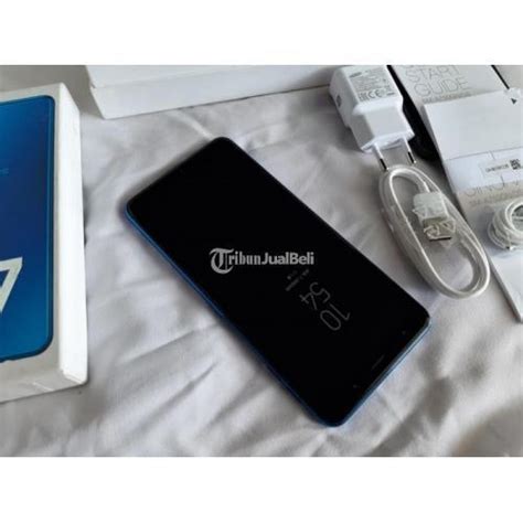 HP Samsung A7 2018 Blue 4 64gb Bekas Fullset Original Mulus Normal Di