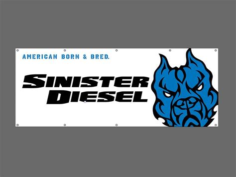 Sinister Diesel Banner (Blue/White)