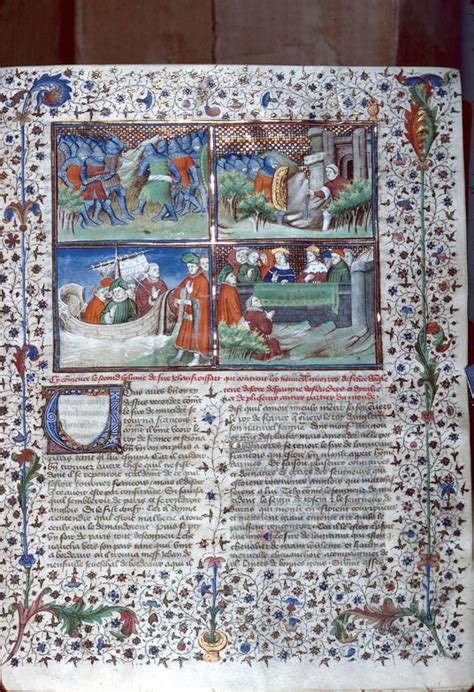 Besançon Bibl mun ms 0865 f 001 Combat entre Français et Anglais