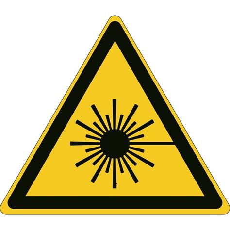 Brady Laminated Polyester Iso Safety Sign Warning Laser Beam W X H