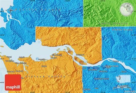 Wahkiakum County Map