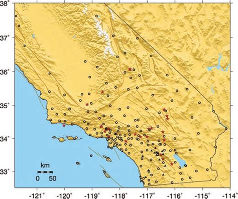 Usgs California Earthquake Map Faultline Earthquakes Today Recent