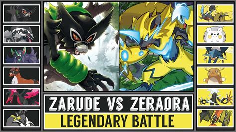 Zarude Vs Zeraora Mythical Pok Mon Battle Youtube