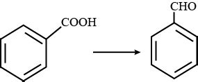 (c) Benzoic acid to Benzaldehyde.