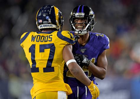 Ravens CB Marcus Peters picks off Rams in reunion