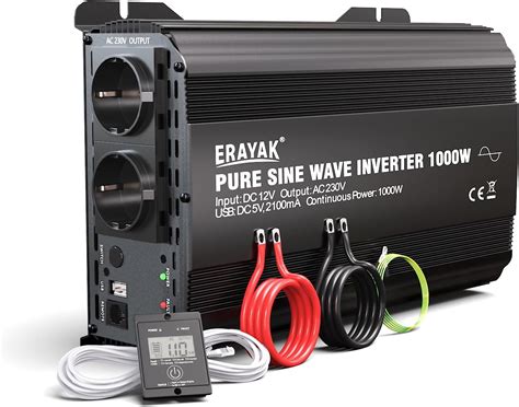 ERAYAK Inverter 12v 230v Onda Pura 1000W 2000W Convertitore Di