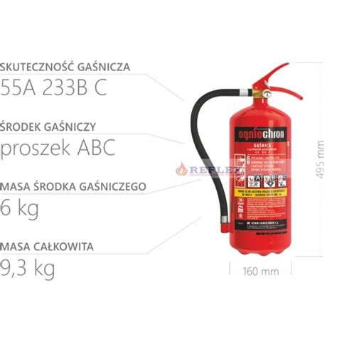 Gaśnica Proszkowa 6 Kg Gp 6X Abc Mp Reflex Sklep Strażacki