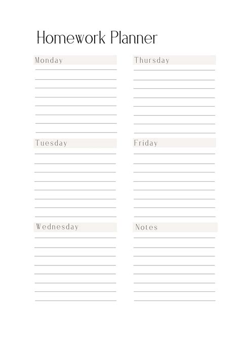 Homework Planner Auralined Collection - Etsy