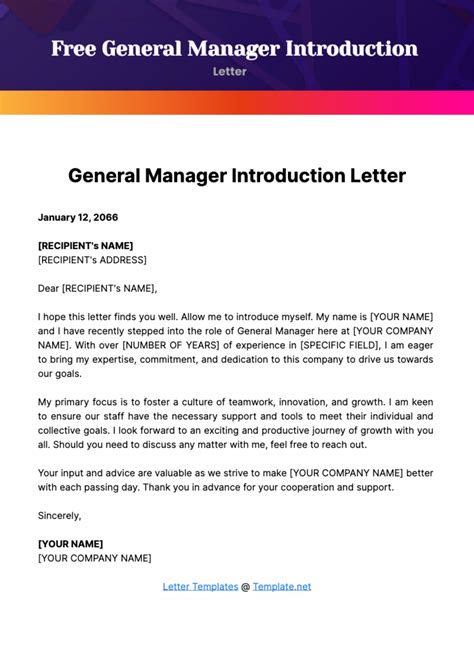 Introduction Of New Company Letter Template - Infoupdate.org