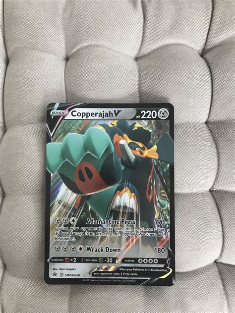 Jumbo Pokemon Copperajah V Swsh Ultra Rare Holo Black Star Promo