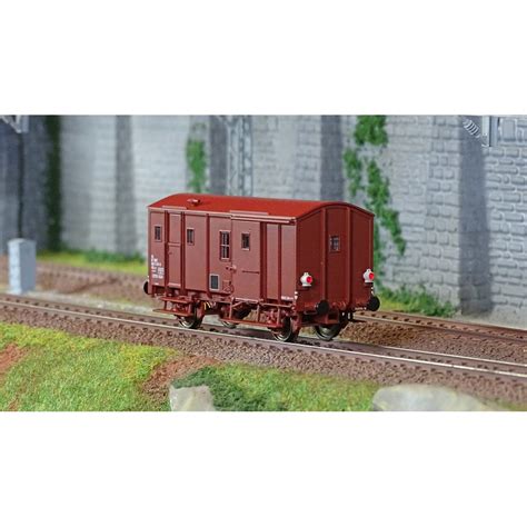 Wagon Marchandise Fourgon M Uk Rouge Uic Sncf Feux Fin De Convoi