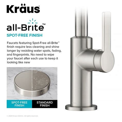 Kraus KPF 2822SFS 12 Inch Tall Oletto Single Handle Kitchen Bar Faucet