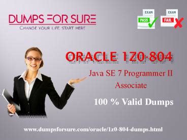 PPT Oracle 1Z0 804 Dumps Pdf 100 Pass Guarantee On Exam PowerPoint