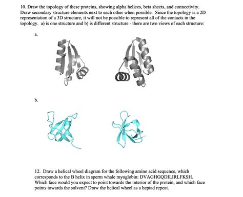 Solved Draw The Topology Of These Proteins Showing Chegg