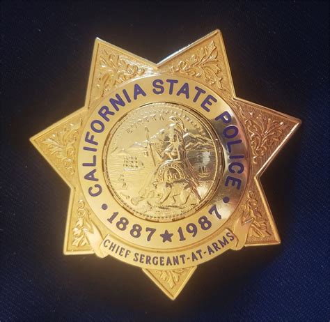 Collectors Badges Auctions California State Police Badge7 Point Star