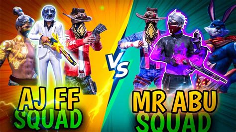 MR ABU SQUAD Vs AJ FF SQAUD NOMI M10 FF CLASH OF FRIEND S YouTube