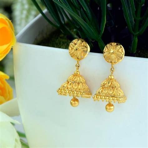 Gold Jhumkas Rakesh Jewellers