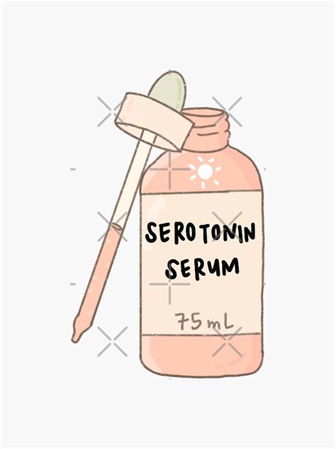 Self Care Skincare Serotonin Serum Sticker For Sale By Eggiemel