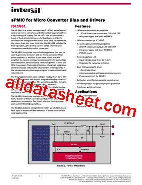 Isl Ivz Datasheet Pdf Intersil Corporation