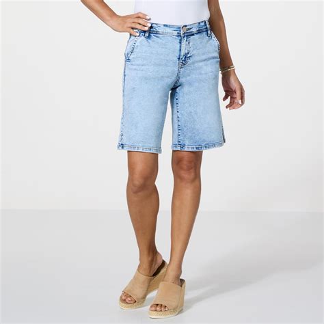 DG2 By Diane Gilman New Classic Stretch Denim Straight Leg City Short