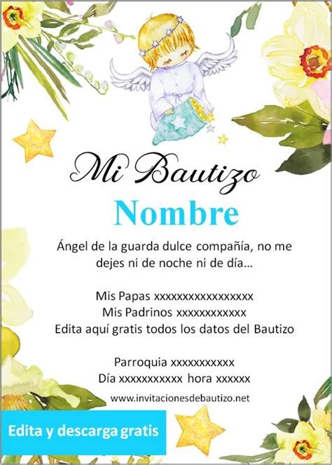 Invitaciones Para Bautizo Gratis Para Descargar