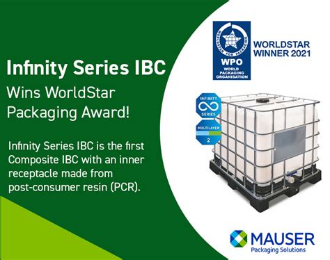 Infinity IBC Receives WorldStar Packaging Award Mauser Packaging