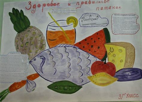 Плакат на тему продукты (50 фото)