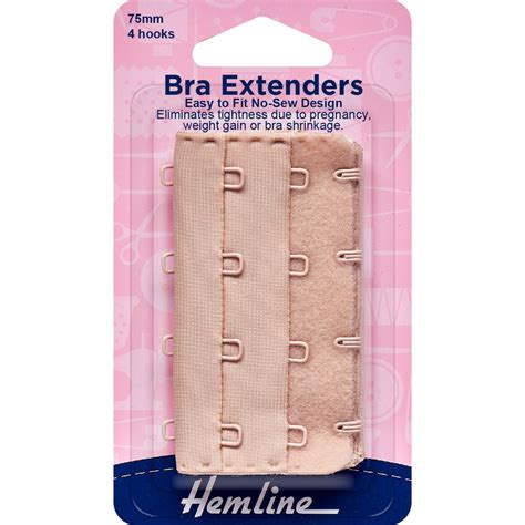 Bra Extenders Easy To Fit No Sew Design 75mm 2 1 2 Nude Hemline