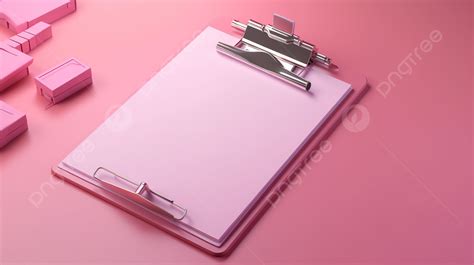 3d Render Illustration Of Document Checklist On Pink Background With