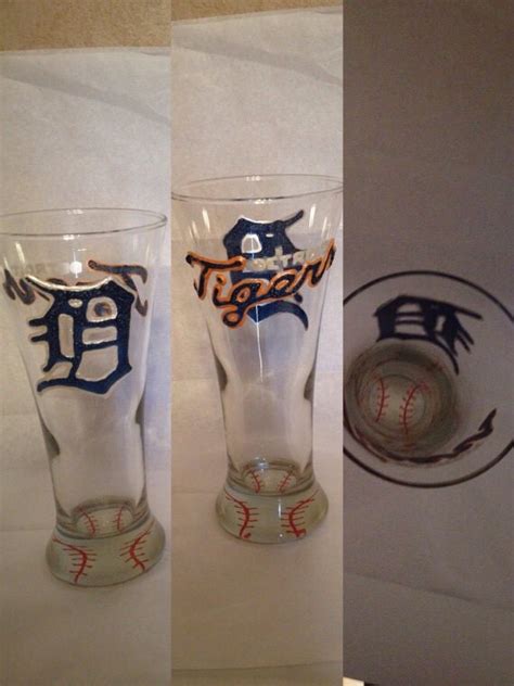 Detroit Tiger Beer Glass