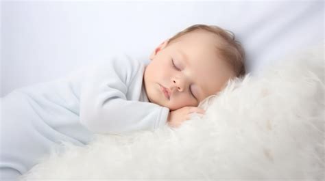 Premium AI Image | Portrait of baby sleeping on white background