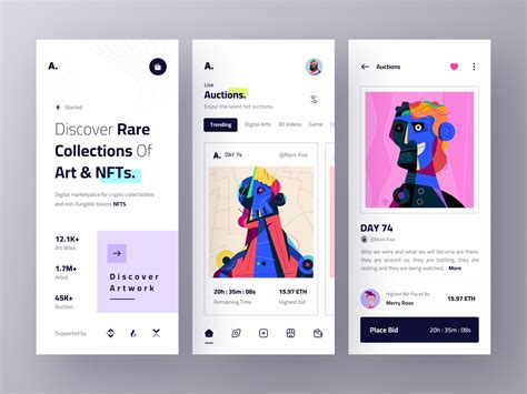 Nft Mobile App Light Version🔥🤘 By Mohammad Reza Farahzad For Oniex™ On Dribbble