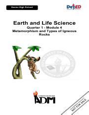 Els Q Module Pdf Senior High School Earth And Life Science Quarter