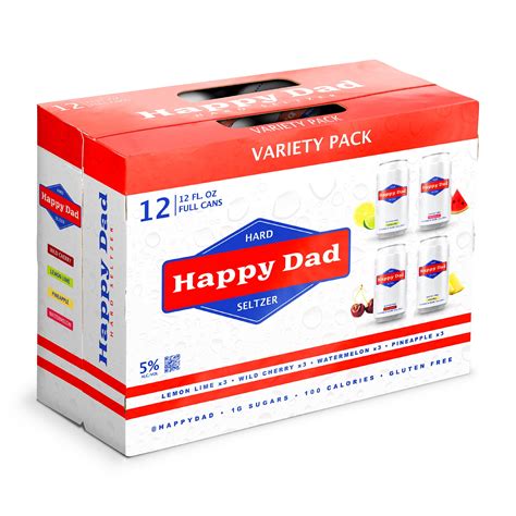 Happy Dad Hard Seltzer Variety Pack Pack Fl Oz Cans Abv