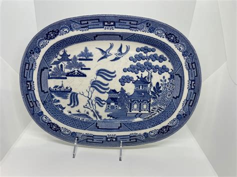 Wedgewood Blue Willow Platter Etsy