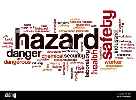 Hazard Word Cloud Concept Stock Photo Alamy