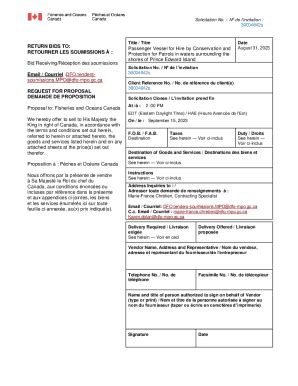 Fillable Online Page 1 Of 40 RETURN BIDS TO RETOURNER LES Fax