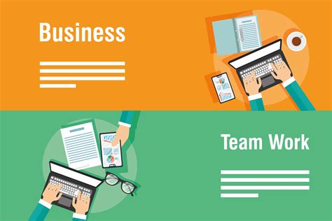 Teamwork template banner set 1776752 Vector Art at Vecteezy