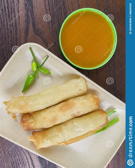 Traditional Snack Food From Indonesia Spring Rolls Are Foods Fried