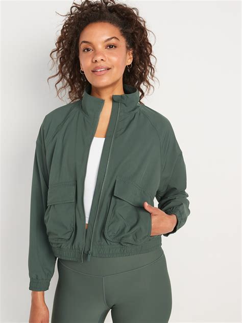 Loose Stretchtech Zip Front Jacket For Women Old Navy