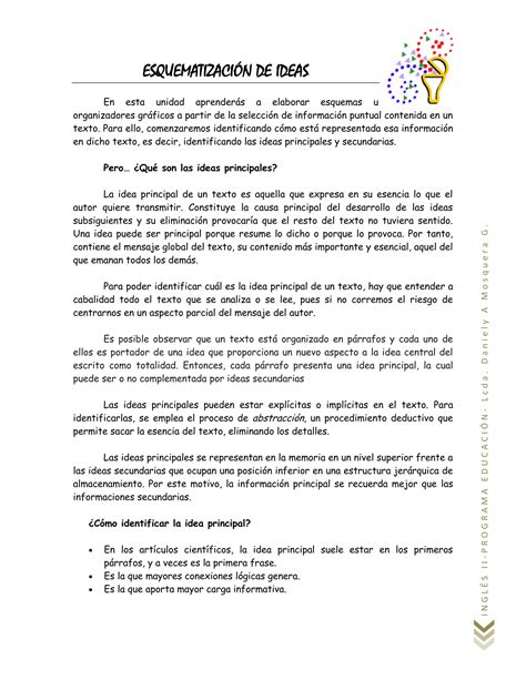 Unidad Ii Esquematizacion De Ideas Lll Pdf