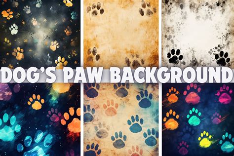 Dog Paw Backgrounds Graphic By Graphic Studio · Creative Fabrica