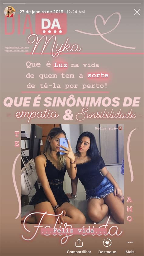 Instagram story ideias Frase aniversário de amiga Aniversario da