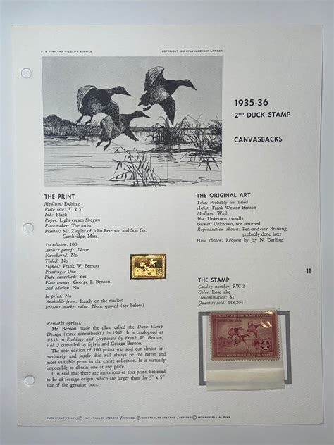 Federal Duck Stamp Collection - Etsy