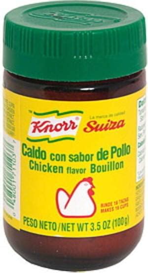 Knorr Hispanic Chicken Flavor Oz Bouillon Pkg Nutrition