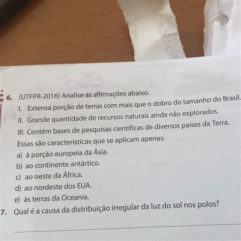 Analise As Afirmações Abaixo