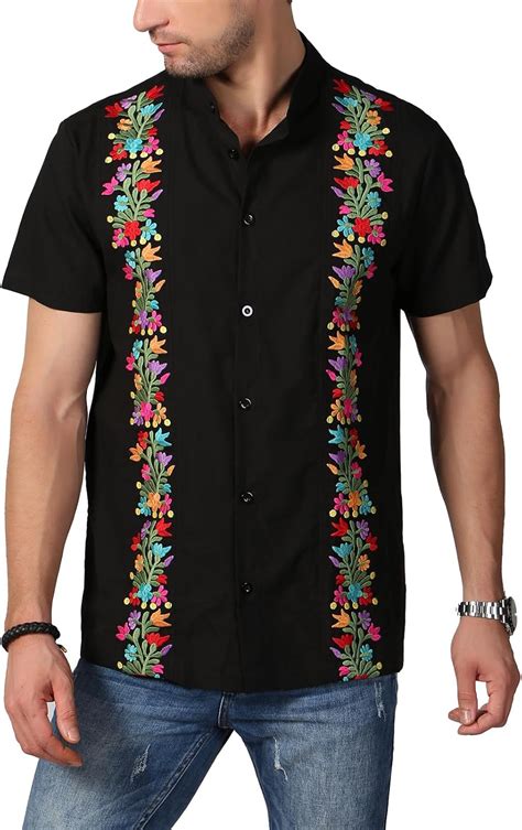 Mexican Shirts For Men Traditional Mens Guayabera Dress